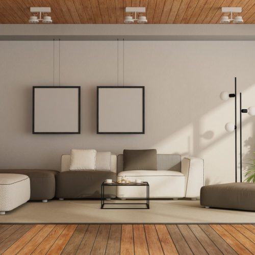 Living room in a modern villa